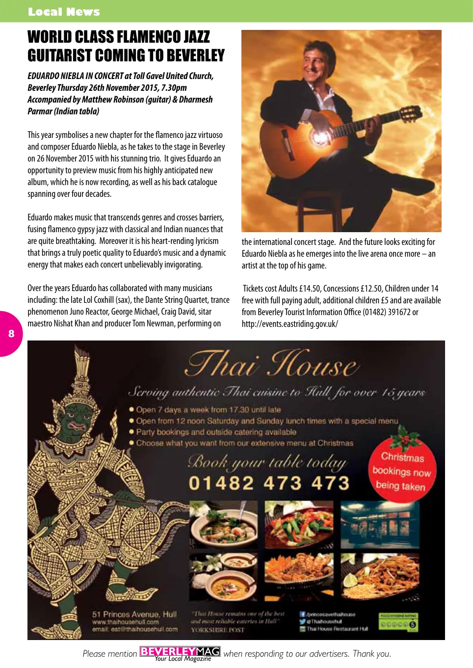 Beverley Magazine — November 2015 — Page 8 of 48