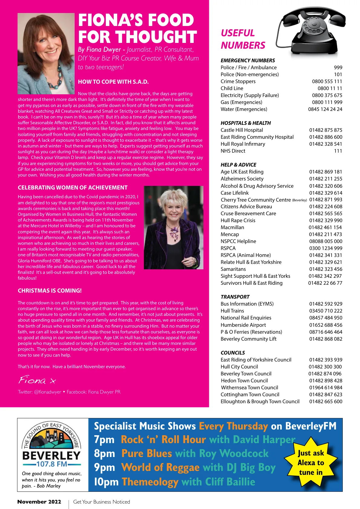 Beverley Magazine — November 2022 — Page 34 of 36