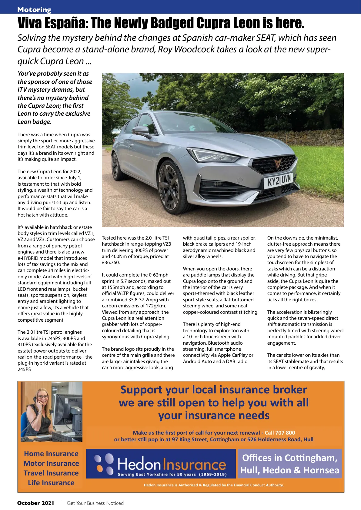 Beverley Magazine — October 2021 — Page 32 of 44