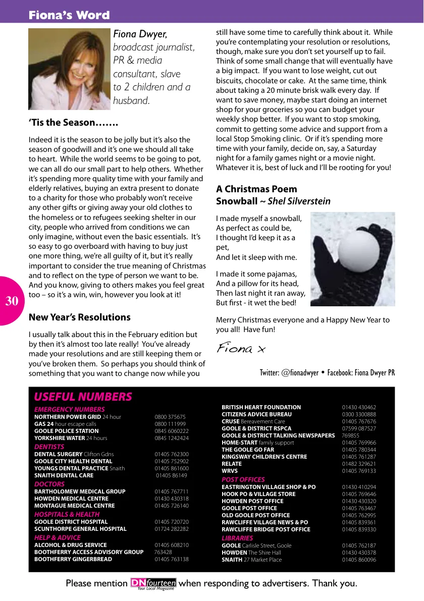 DNfourteen Magazine — December 2018 — Page 30 of 32