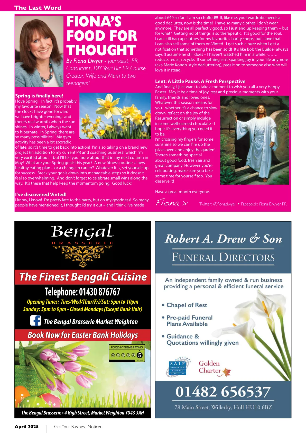 East Riding Magazine — April 2025 — Page 34 of 36