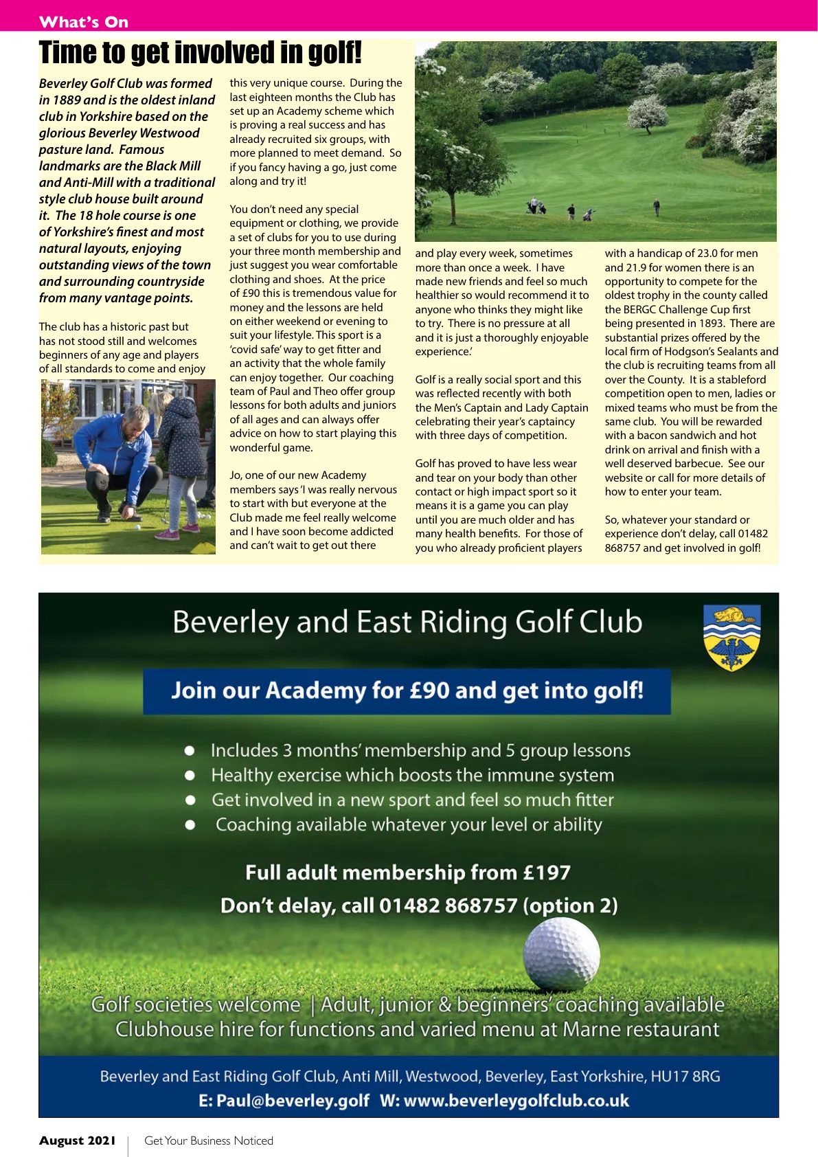 East Riding Magazine — August 2021 — Page 38 of 44