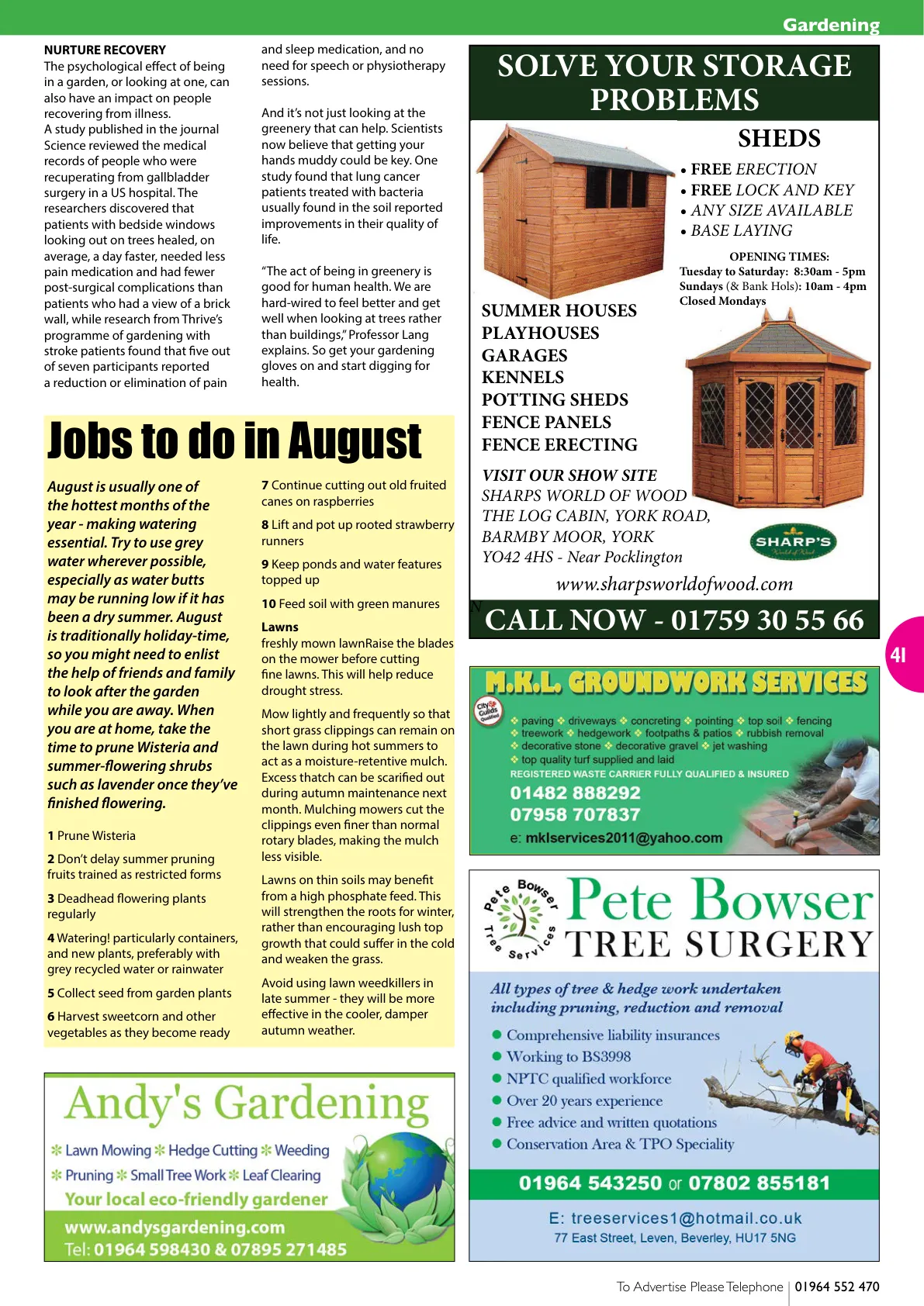 East Riding Magazine — August 2021 — Page 41 of 44