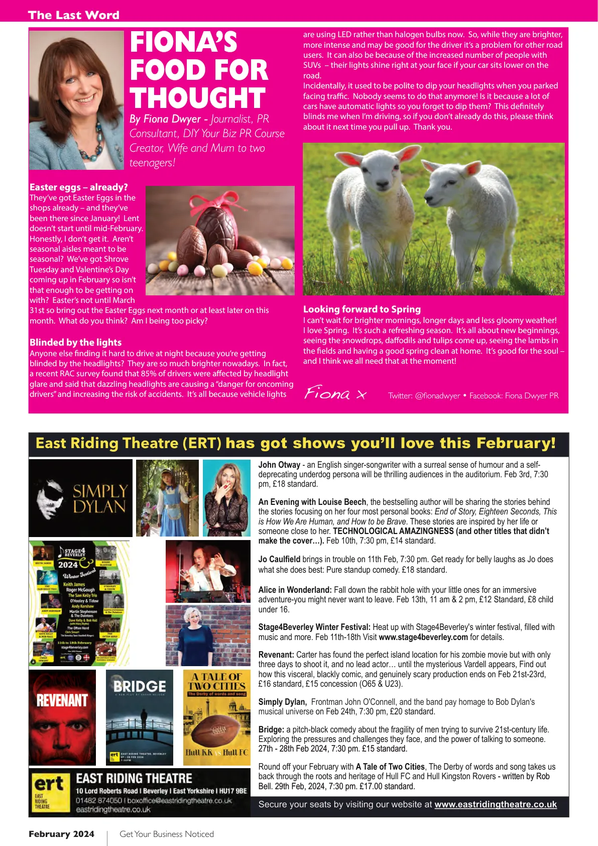 East Riding Magazine — February 2024 — Page 34 of 36