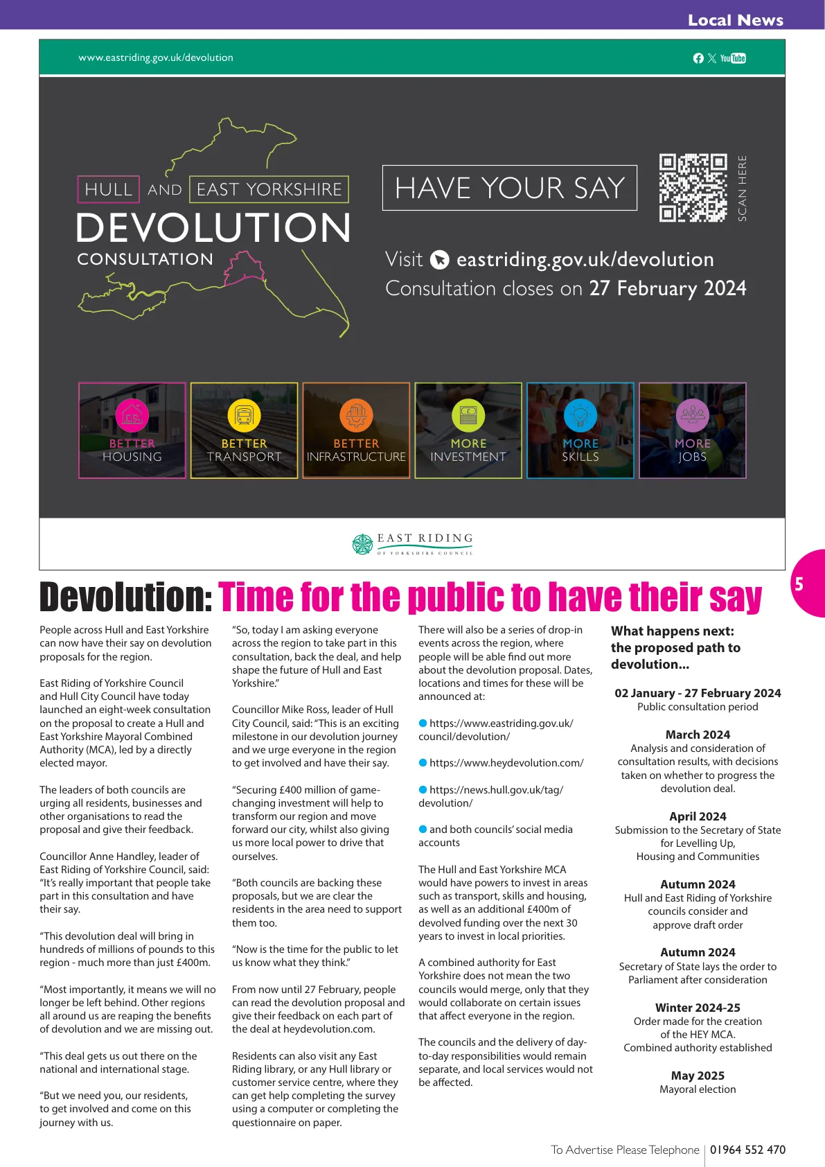 East Riding Magazine — February 2024 — Page 5 of 36