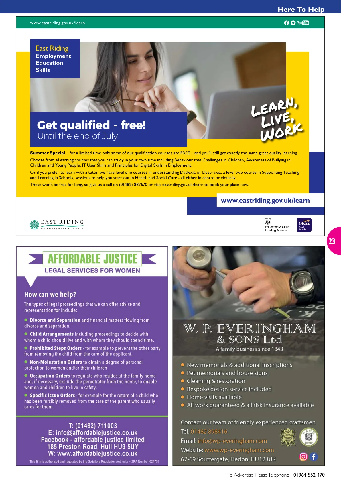 East Riding Magazine — Issue 88 — Page 23 of 36