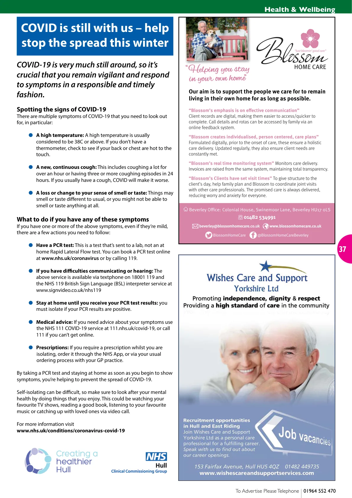 East Riding Magazine — January 2022 — Page 37 of 44