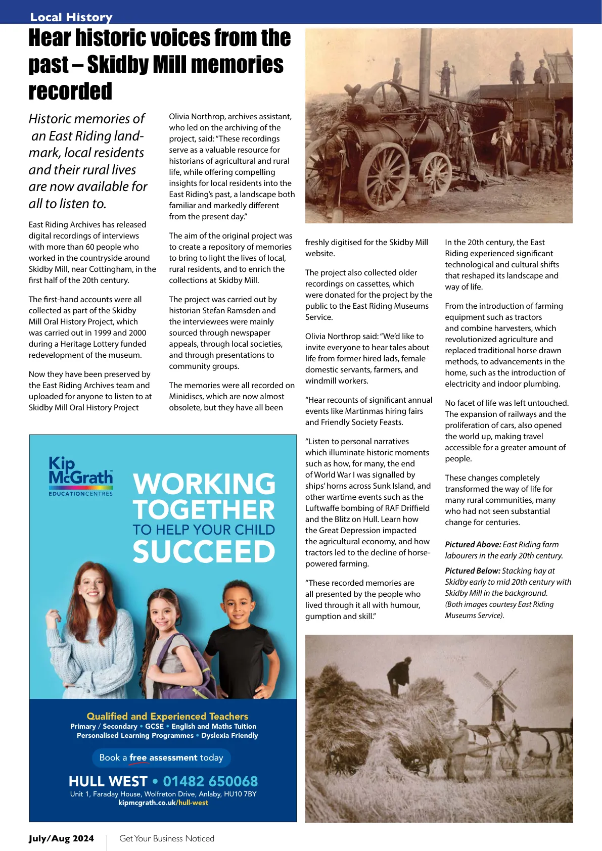 East Riding Magazine — July/August 2024 — Page 20 of 36
