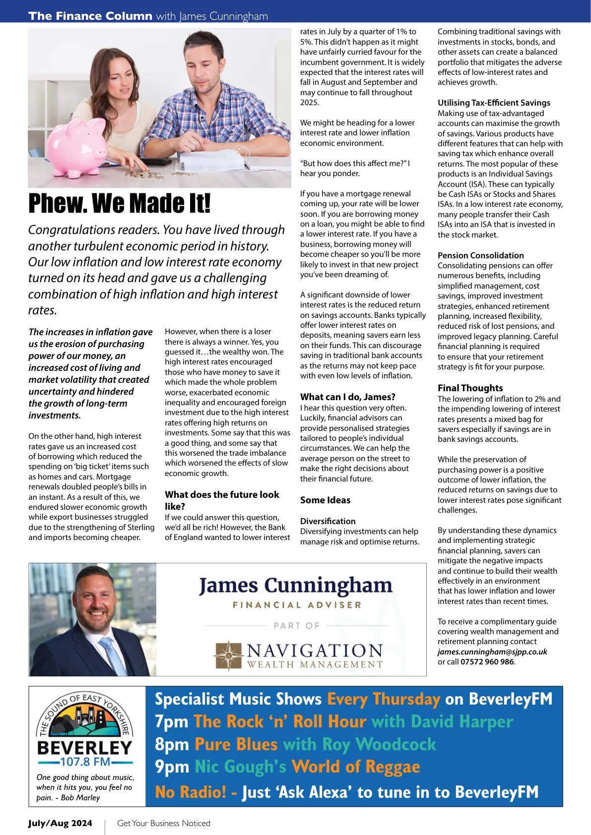 East Riding Magazine — July/August 2024 — Page 24 of 36