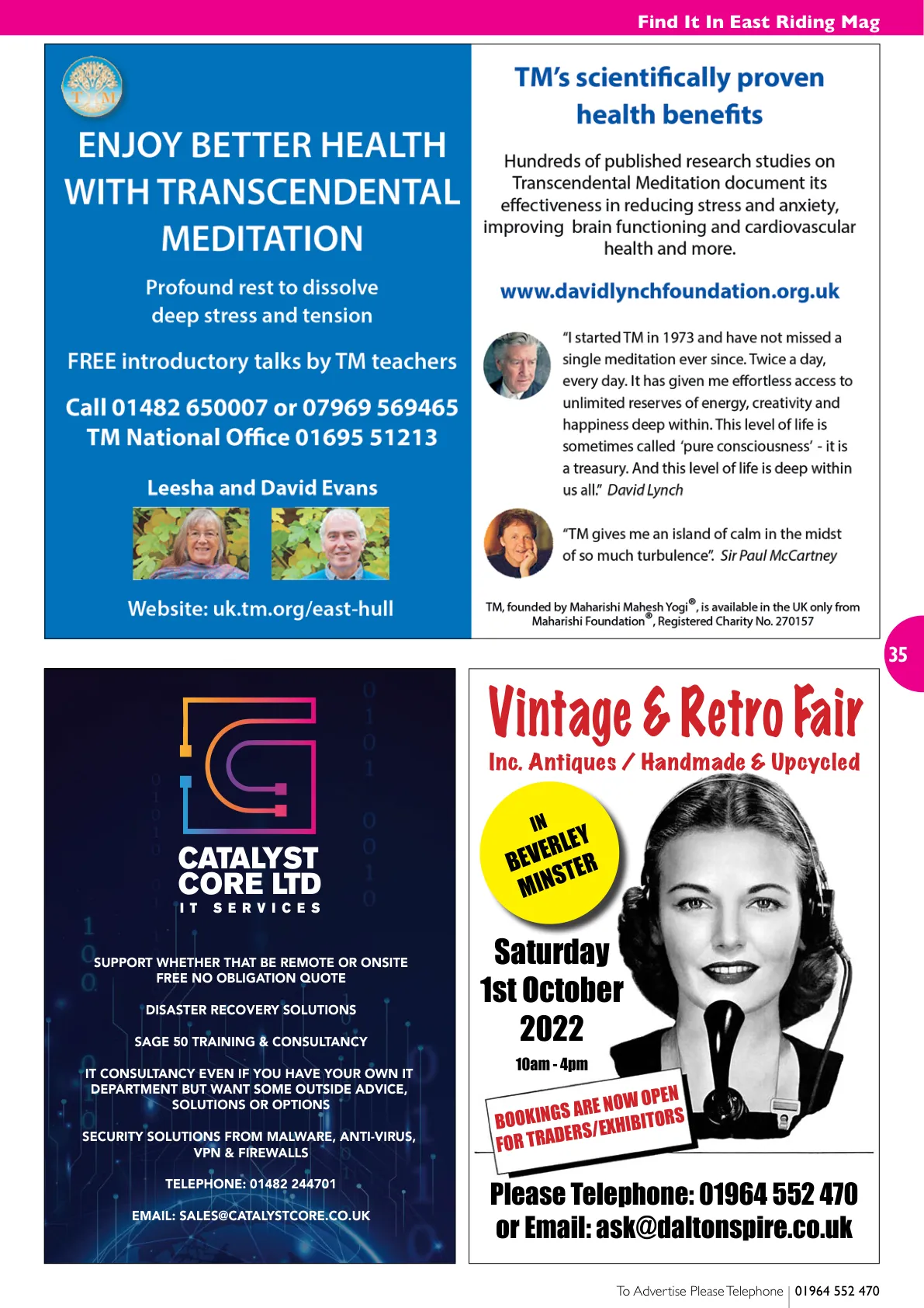 East Riding Magazine — June 2022 — Page 35 of 36