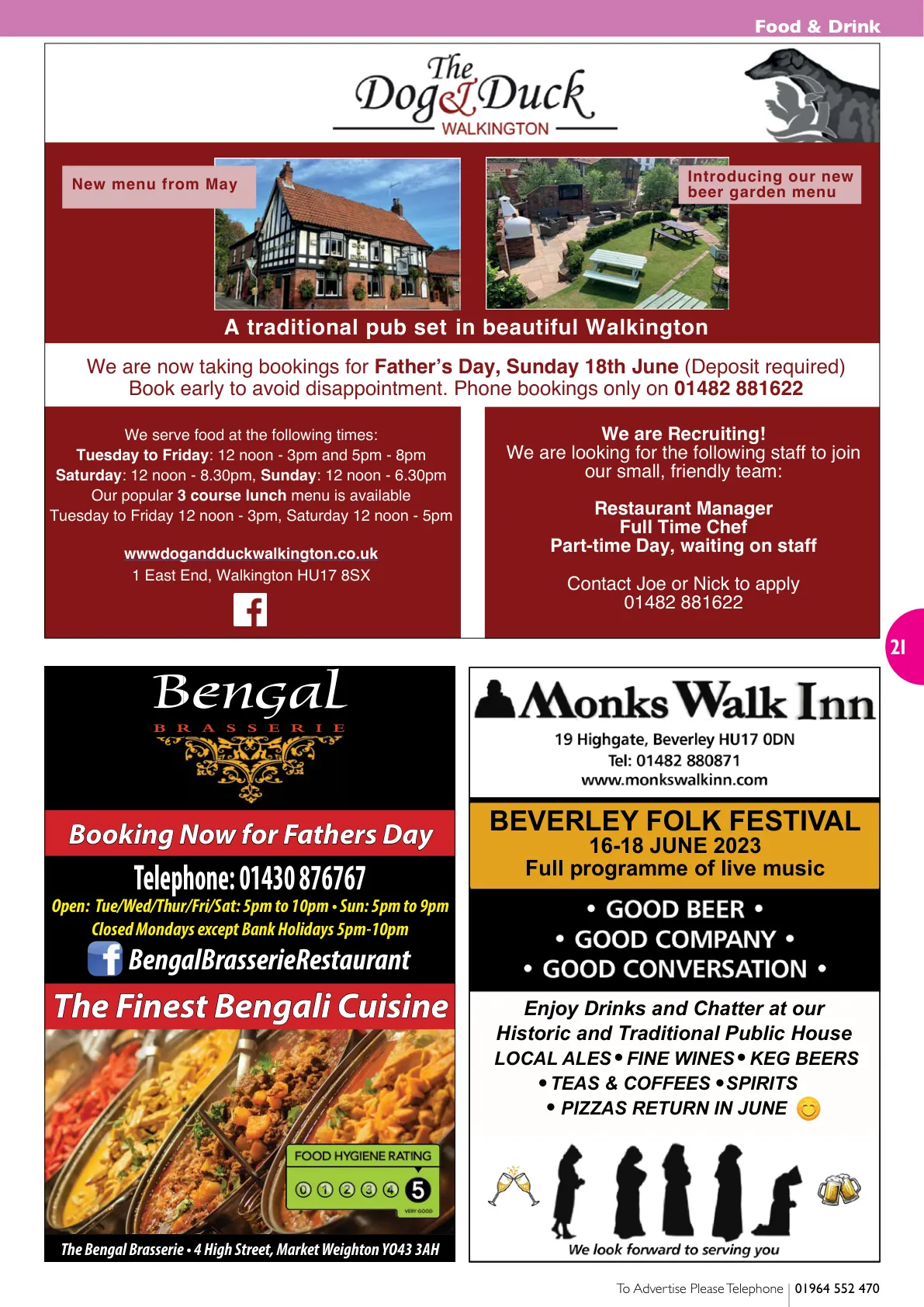 East Riding Magazine — June 2023 — Page 21 of 36