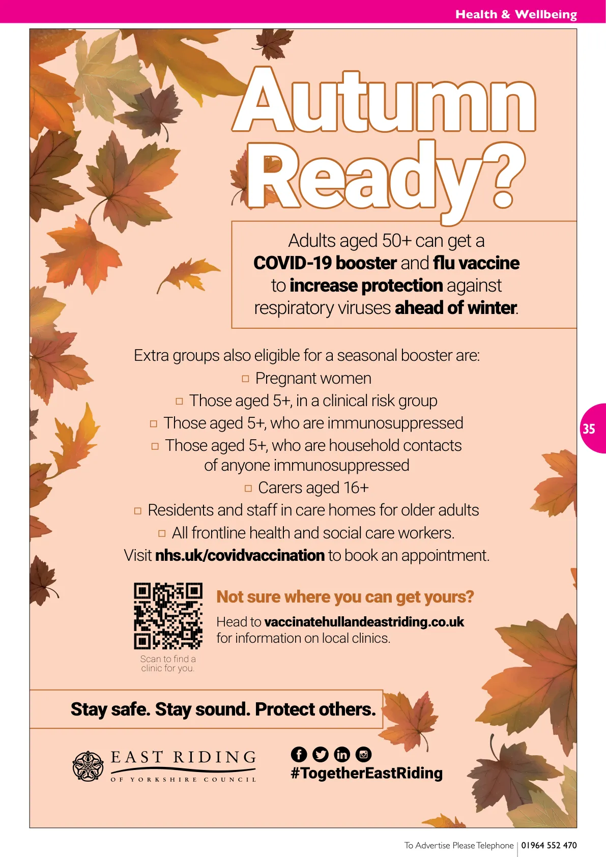 East Riding Magazine — November 2022 — Page 35 of 36