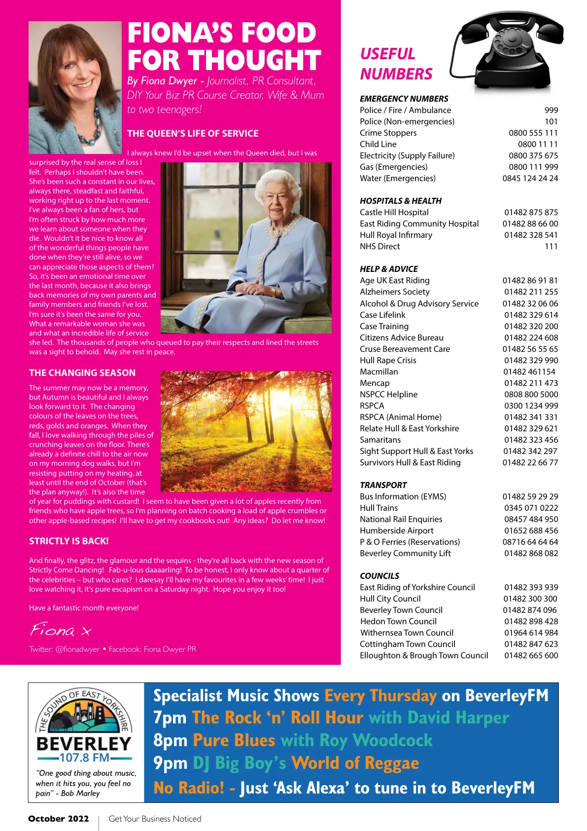 East Riding Magazine — October 2022 — Page 34 of 36