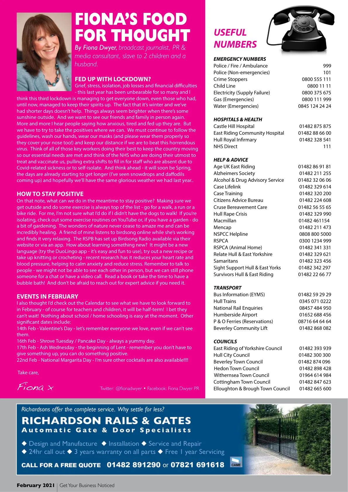 Hull Magazine — February 2021 — Page 34 of 36