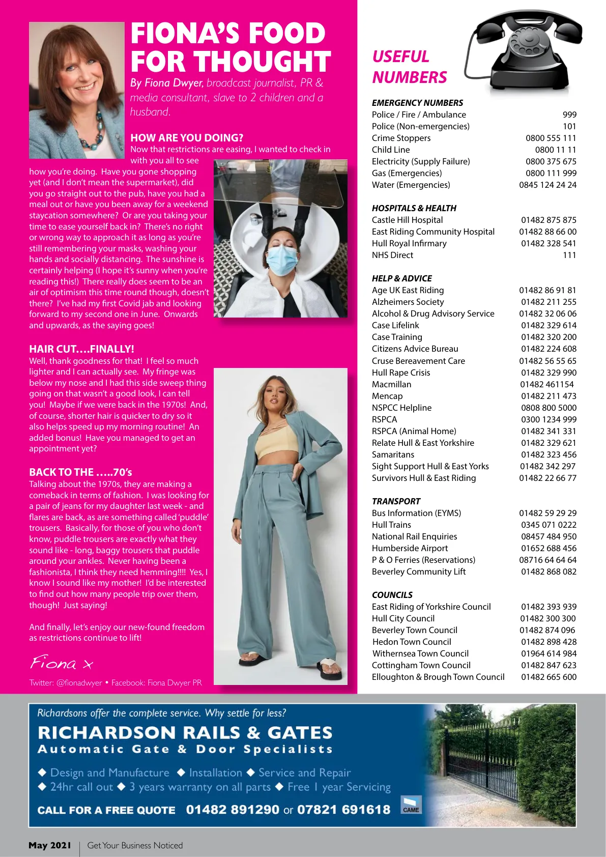 Hull Magazine — May 2021 — Page 34 of 36