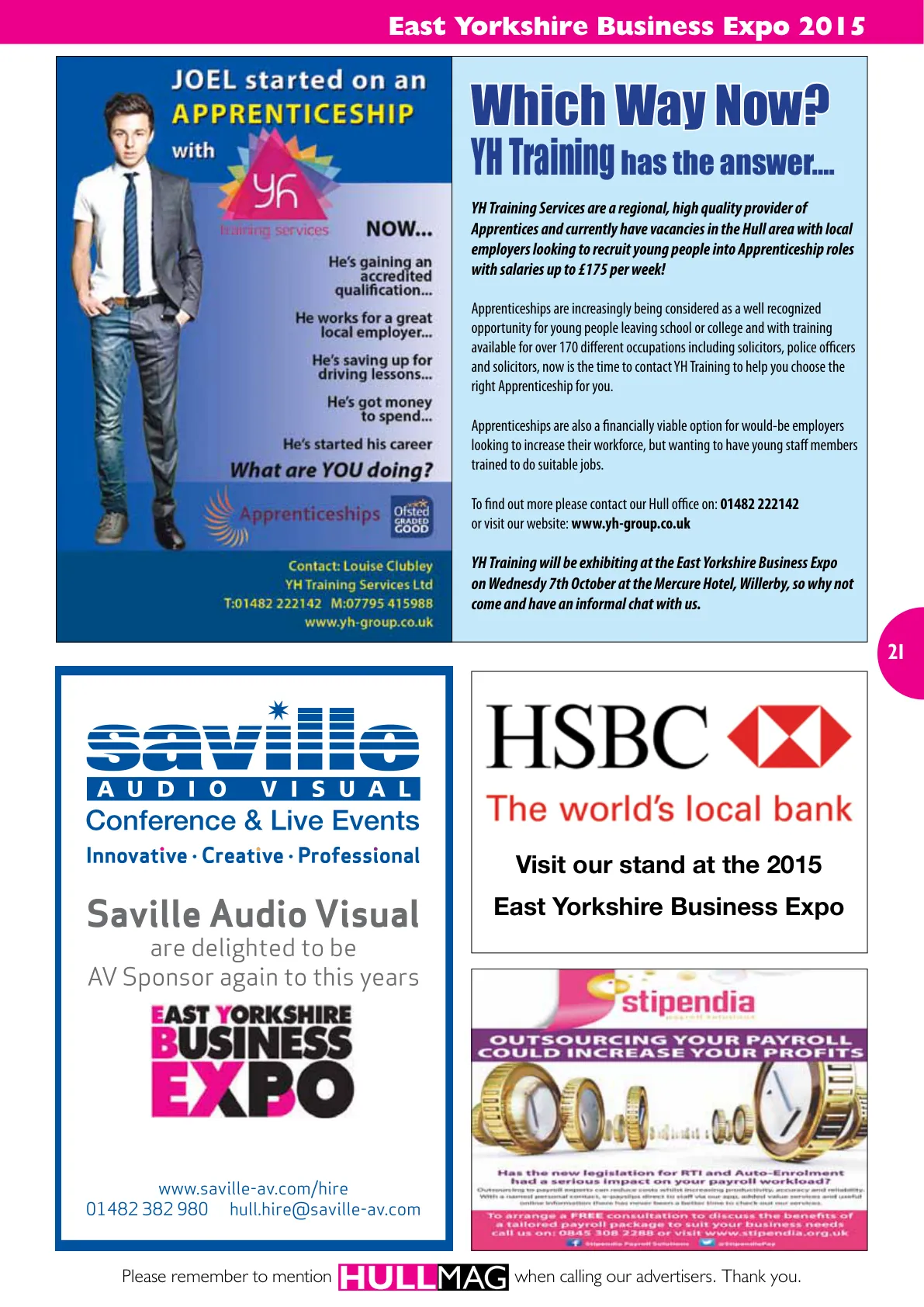 Hull Magazine — September 2015 — Page 21 of 36