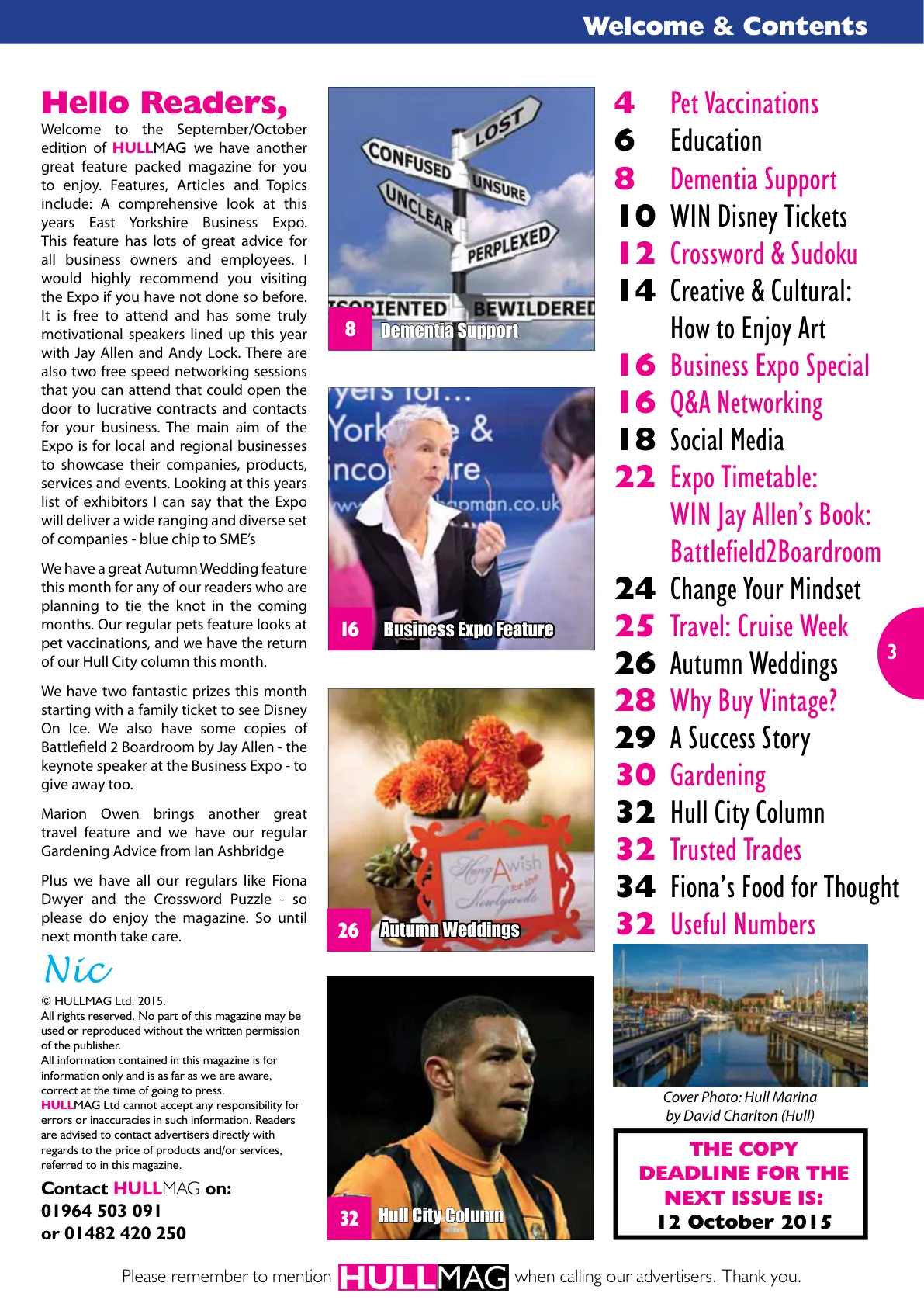 Hull Magazine — September 2015 — Page 3 of 36