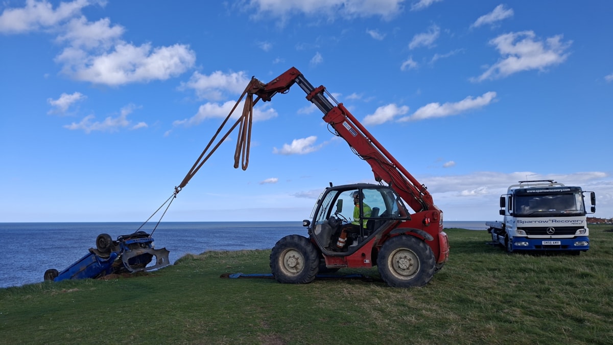 Car Rescued from Withernsea Cliff After Dramatic Incident